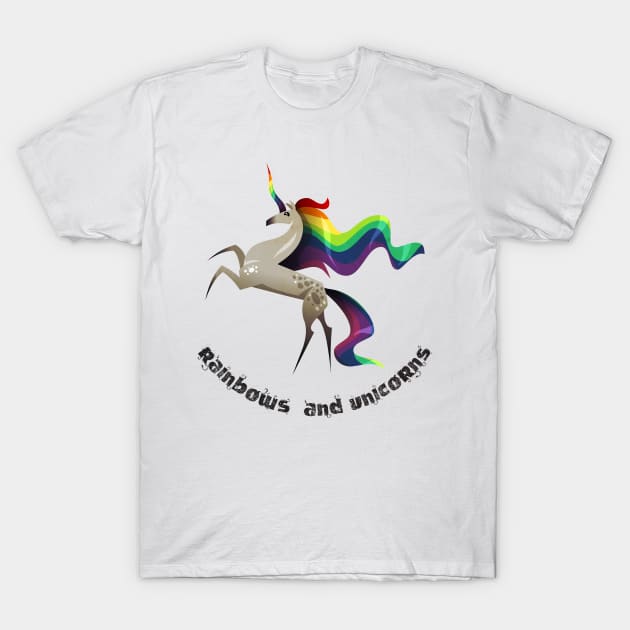 rainbows and unicorns T-Shirt by gh30rgh3